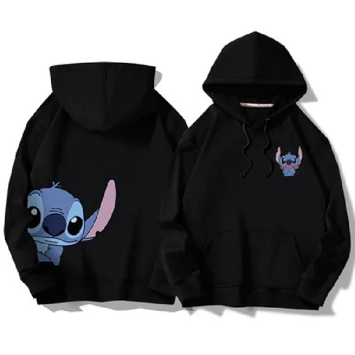 Stitch Men\'s and Women\'s Leisure Hoodie Disney Long Sleeve Pullover Couple Hoodie