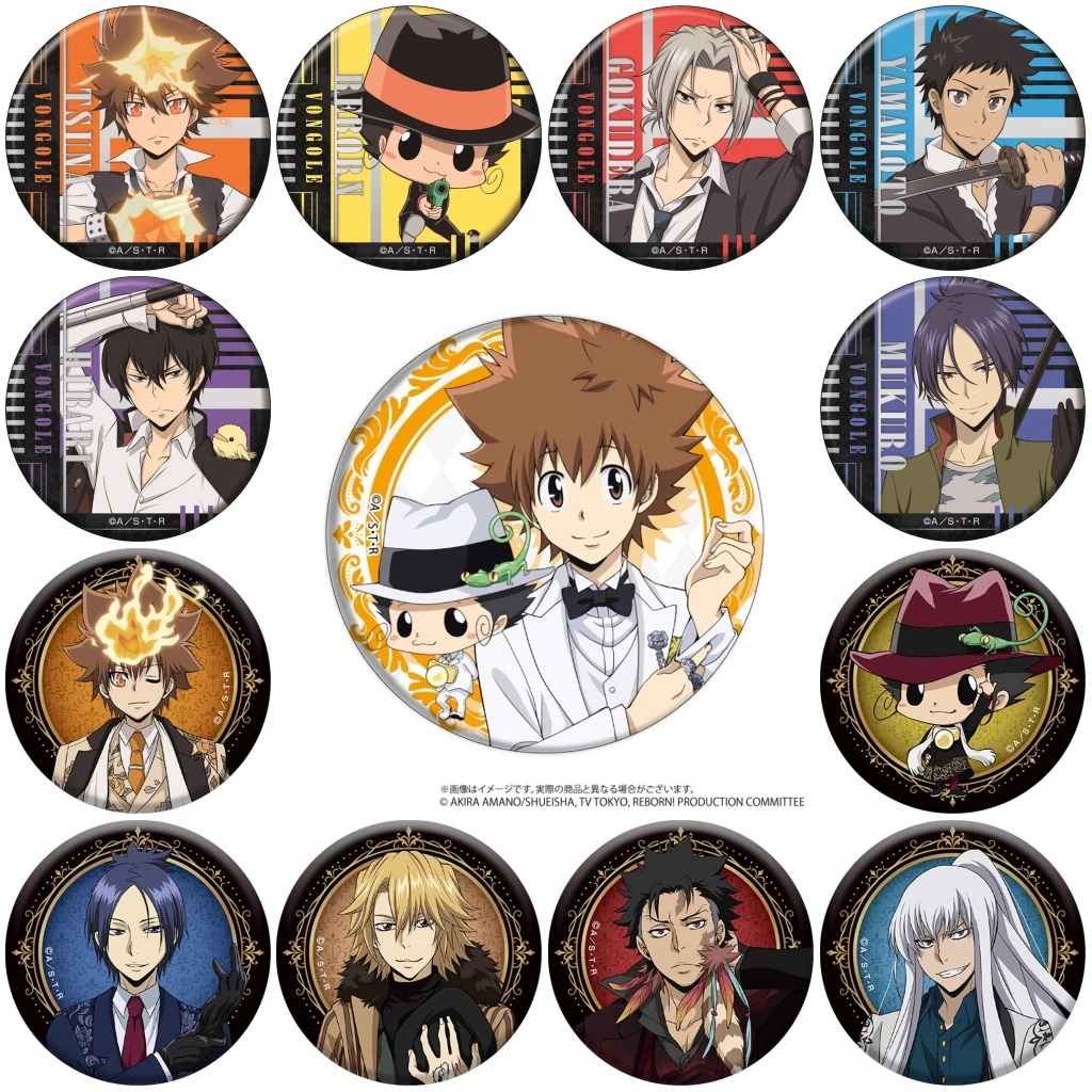 

58 мм аниме Katekyo Hitman Reborn Sawada Tsunayoshi Kakimoto Chikusa косплей костюм значок булавка SPTE жесть брошь ﻿ Опора