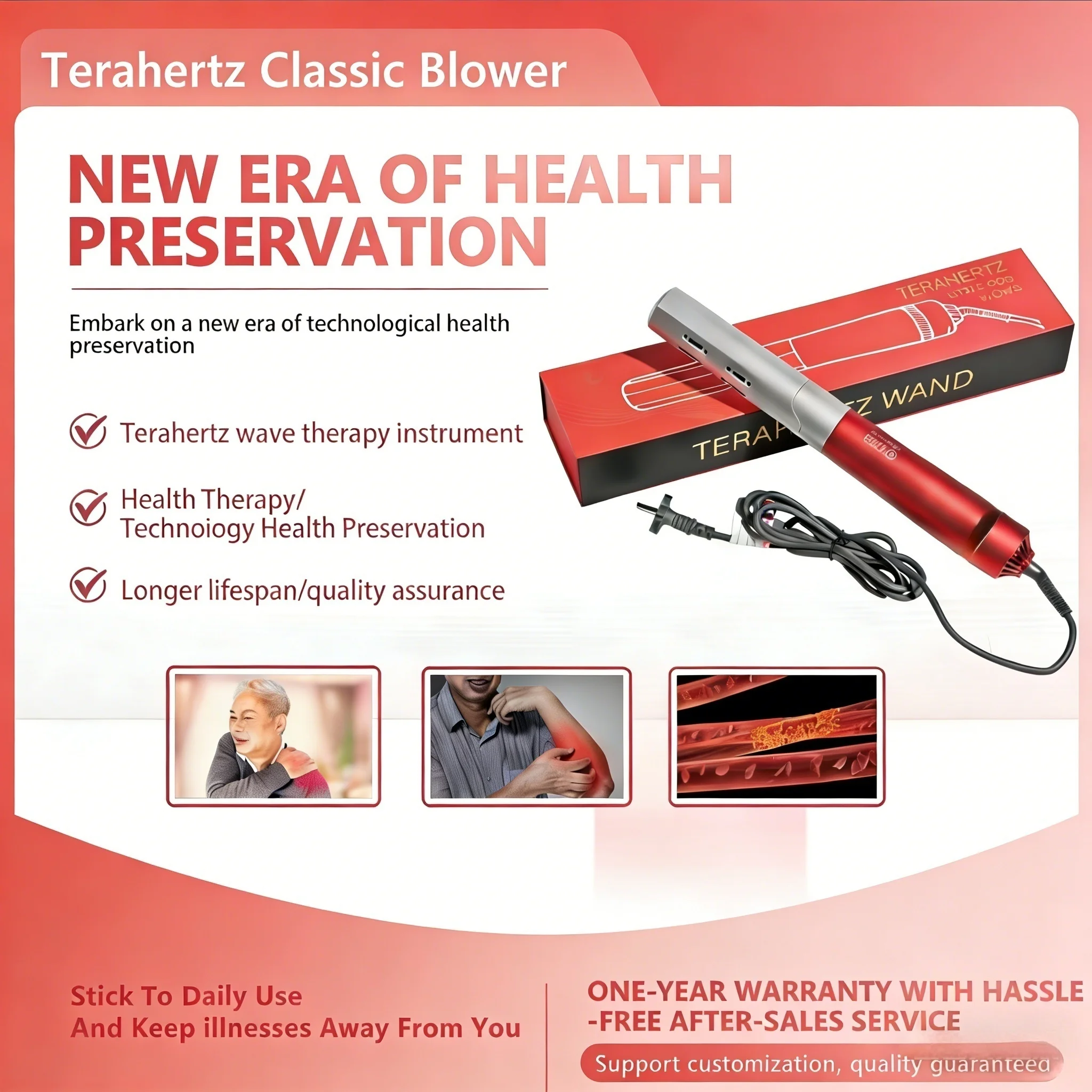 1000Watts ITera Care Device Terahertz Blower Upgrade Blue Light Home Care Arthritis Iteracare Blow Dryer Terahertz Wand