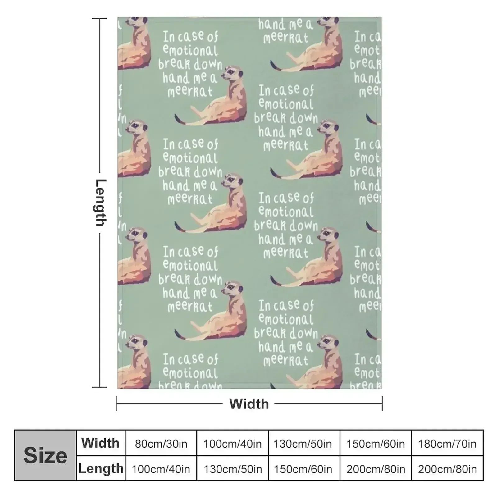 Meerkat Emotional Breakdown Throw Blanket Winter beds anime Sofas Moving blankets and throws Decorative Throw Blankets