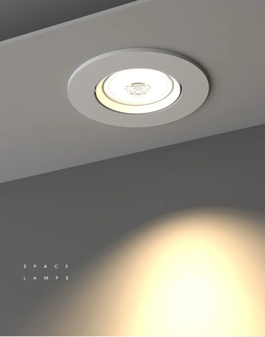 Faretti da incasso a LED dimmerabili AC90V-260V 5W 10W 12W COB Chip da incasso lampade da soffitto ultrasottili faretti per la casa