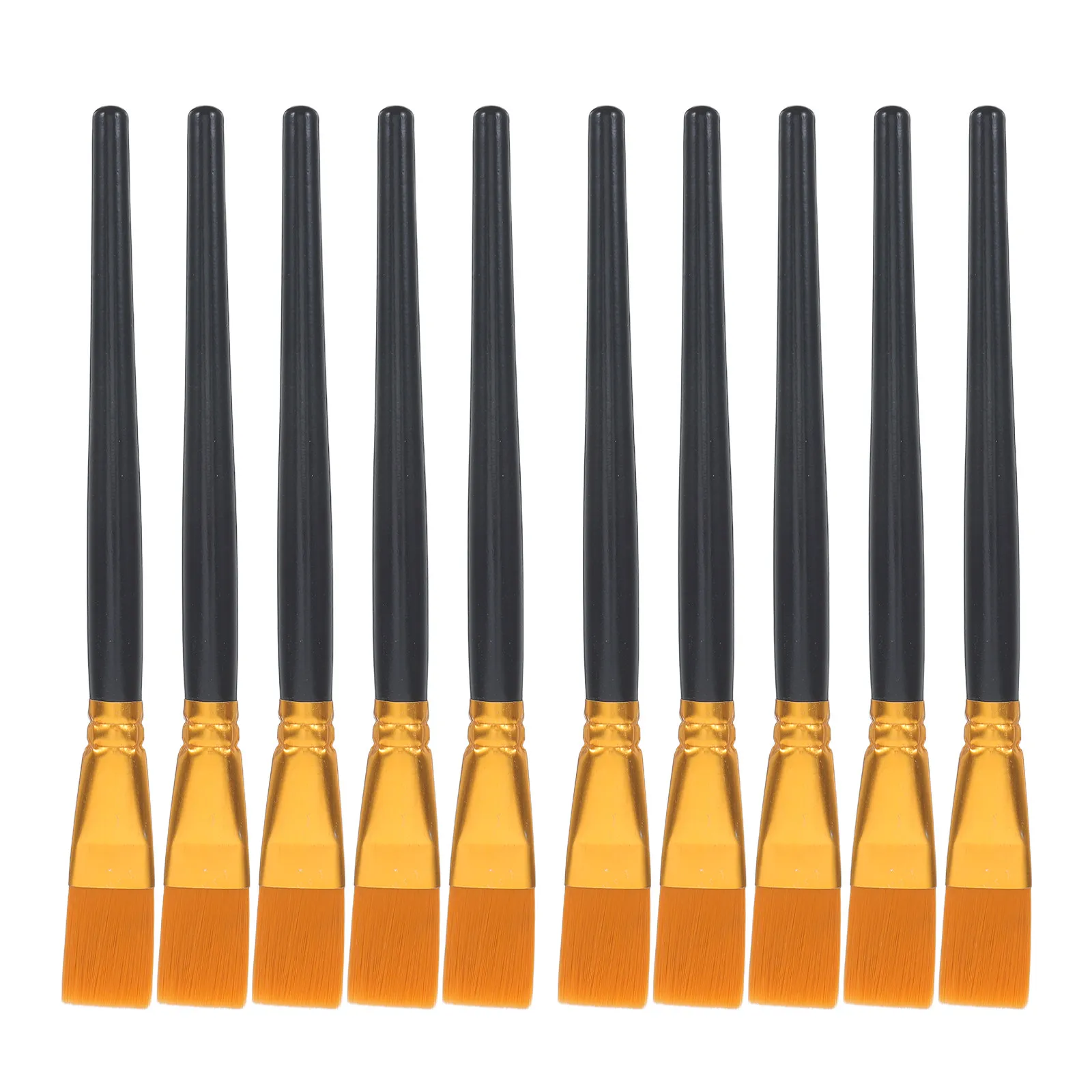 

10Pcs Flat Nylon Artist Paint Brush Set Wooden Handle Soft Bristles for Kids Face Body Painting Art Crafts Art Paintbrush Sets