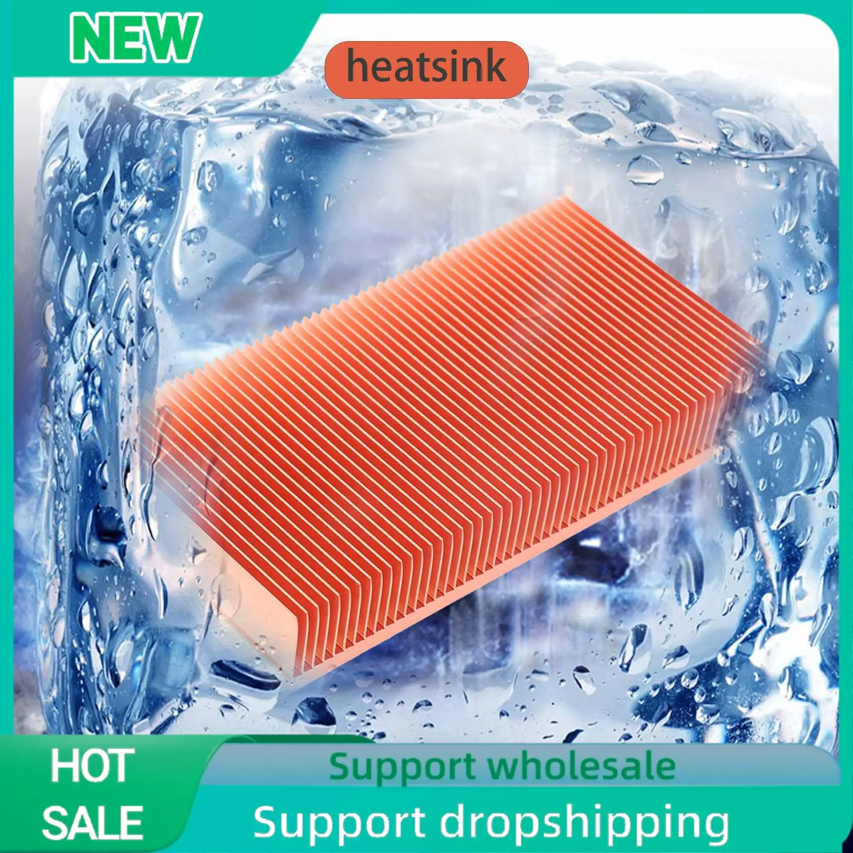 

Solid Pure Copper Heatsink 100X50x15mm Skiving Fin Heat Sink Radiator For Electronic RAM Chip LED VGA Cooling Cooler