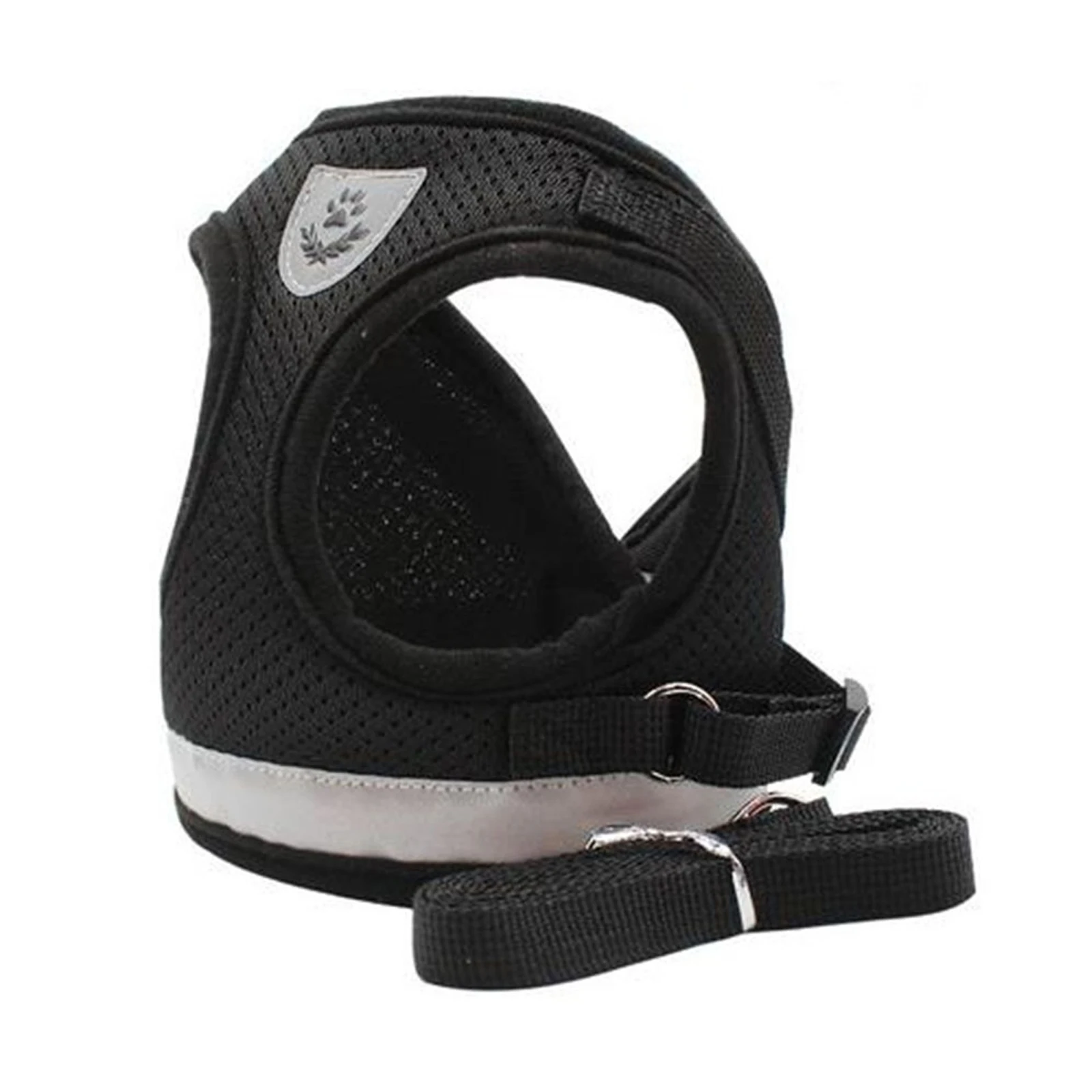 

1Set Adjustable Cat Harness and Leash Set Lightweight Breathable Mesh Pet Vest for Small Dogs Cats Reflective Safety Strips
