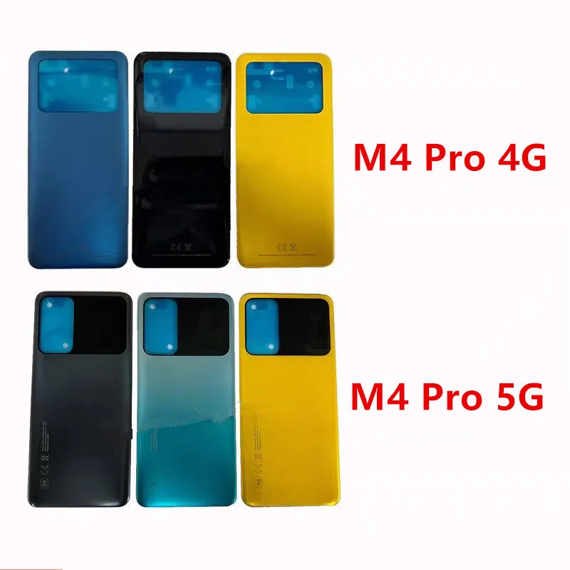 

M4Pro Housing For Xiaomi POCO M4 Pro 4G 5G Plastic Battery Back Cover Repair Replace Door Phone Rear Case