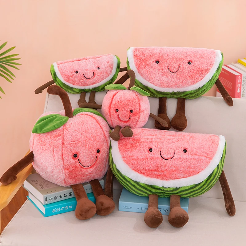 Watermelon and Cherry Super Soft Pillow Cushion Plush Toy Doll Girl Heart Best Friend Birthday Gift 촬영소품   تذكارات للرضع