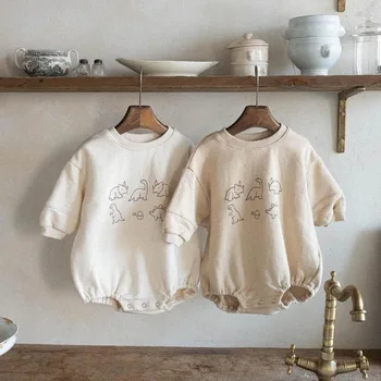 Body de manga larga con estampado de dinosaurio para bebé, mono de algodón para recién nacido de 0 a 24 meses, novedad de otoño, 2024