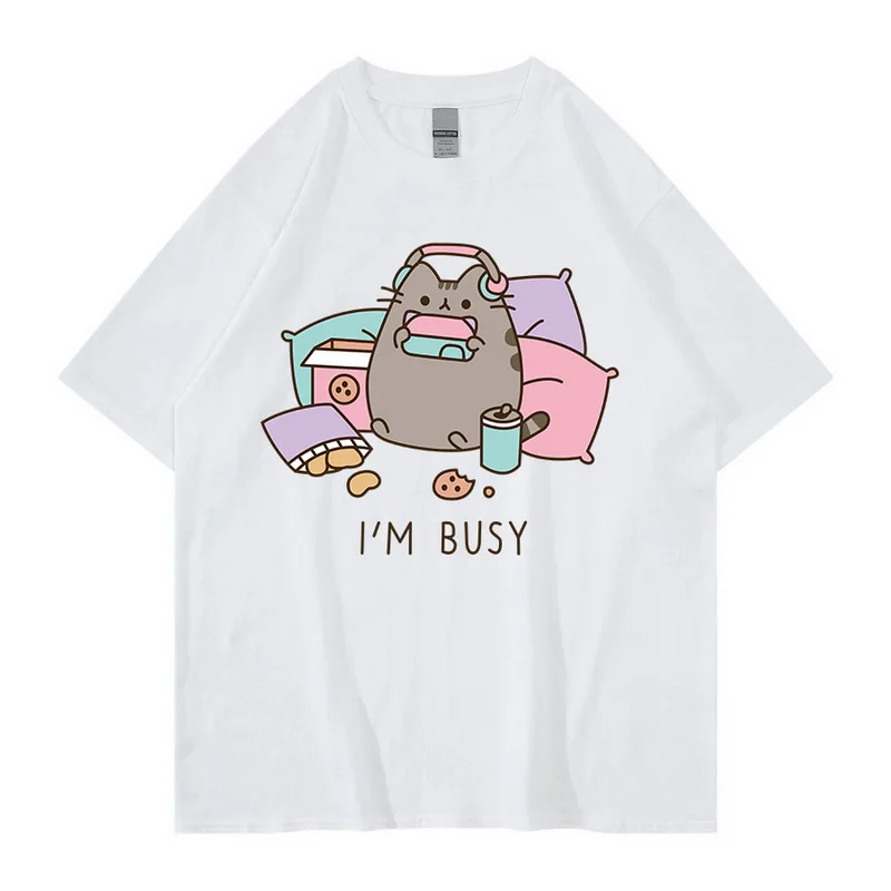 Hip Hop Hipster T-Shirt Men Streetwear i\'m busy Print T Shirt Harajuku Cotton Casual Tshirt 2022 Summer Short Sleeve Tees Tops