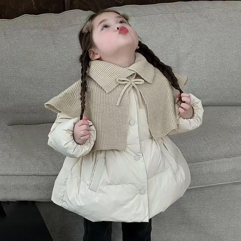 Fashion Girls Baby Winter Coats Cotton Padded Thick Warm Jackets Fashion Kids Children Princess Clothes Overcoats Casaco