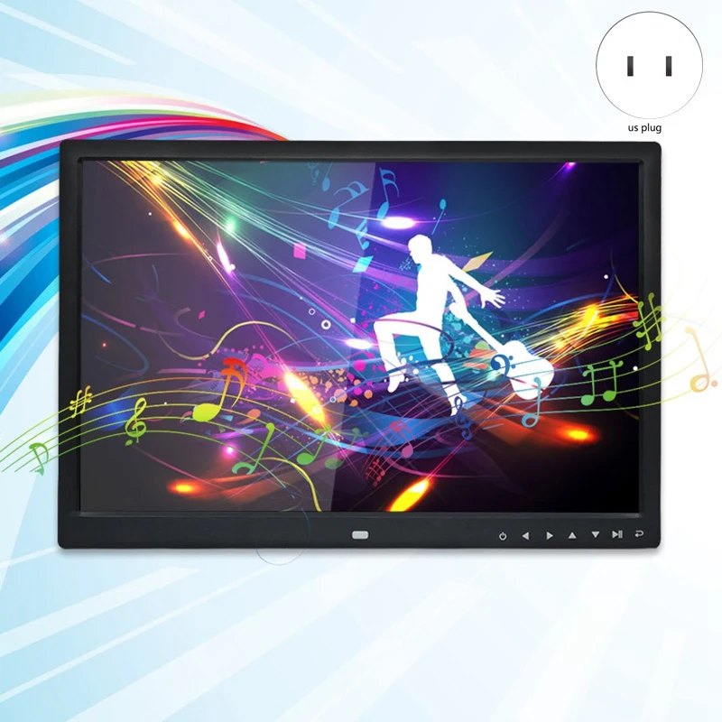 

12 Inch Digital Picture Frame Multi-Function HD 1280X800 with Press Button Electronic Photo Album US Plug
