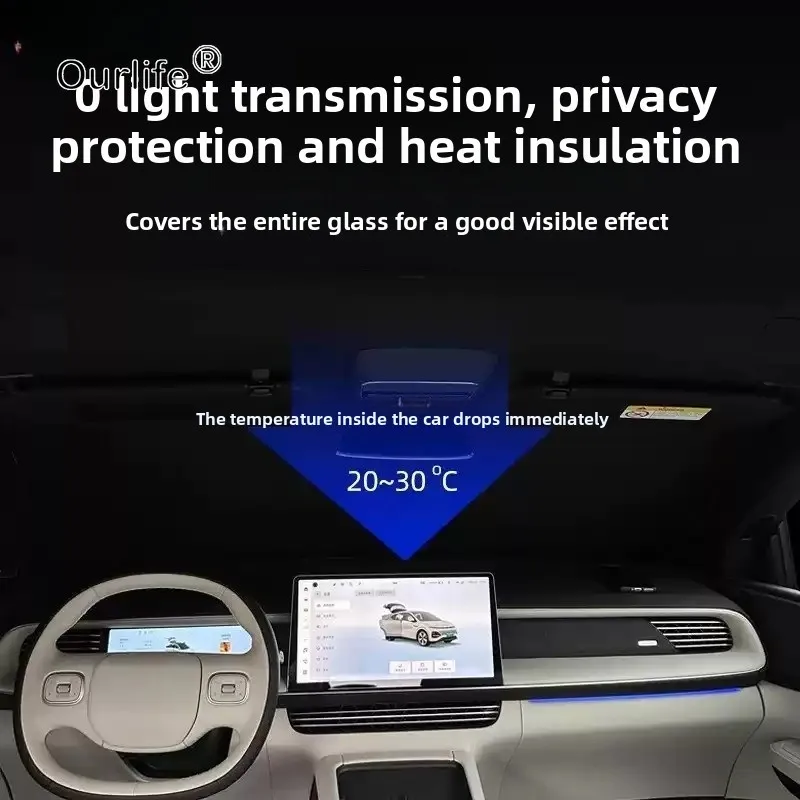 For XPeng P7+2026 Car Sunshade Side Window Privacy Curtains Front Rear Sunscreen Heat Insulation Sunshield