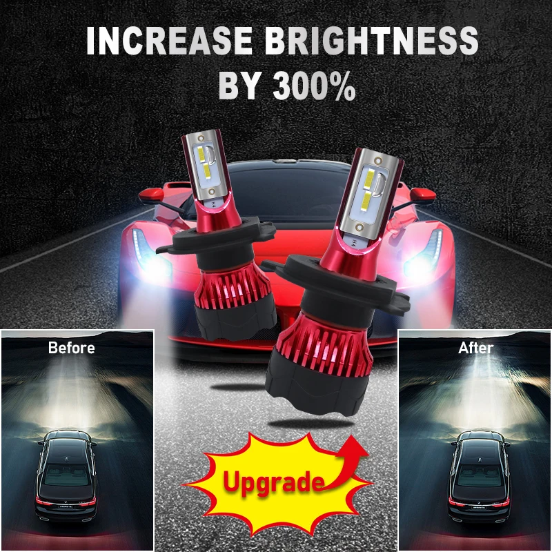 CAMOTO 2 قطعة H4 LED المصباح 32000LM 120 واط LED H7 H1 H11 H8 H9 9005 9006 HB3 HB4 6000 كيلو مصابيح الثلج أضواء الضباب السيارات سطوع عالية