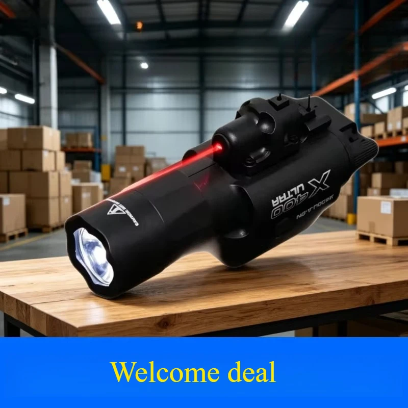 Rail Mount LED Flashlight 20mm Standard Slide Hand Torch Outdoor Camping Night Walking Illumination Lamp Black Sand Dual Color