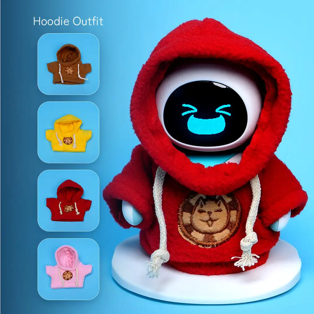 

8Pcs/Set Eilik Clothes Toy Robot Hoodie Emo Cute Intelligent Companion of Pet Robot AI Intractive Smart Toys Parts