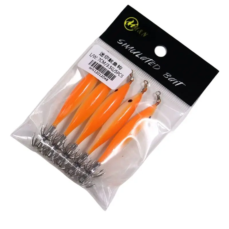 Señuelos Jig Luminosos con Anzuelo para Calamar y Pulpo