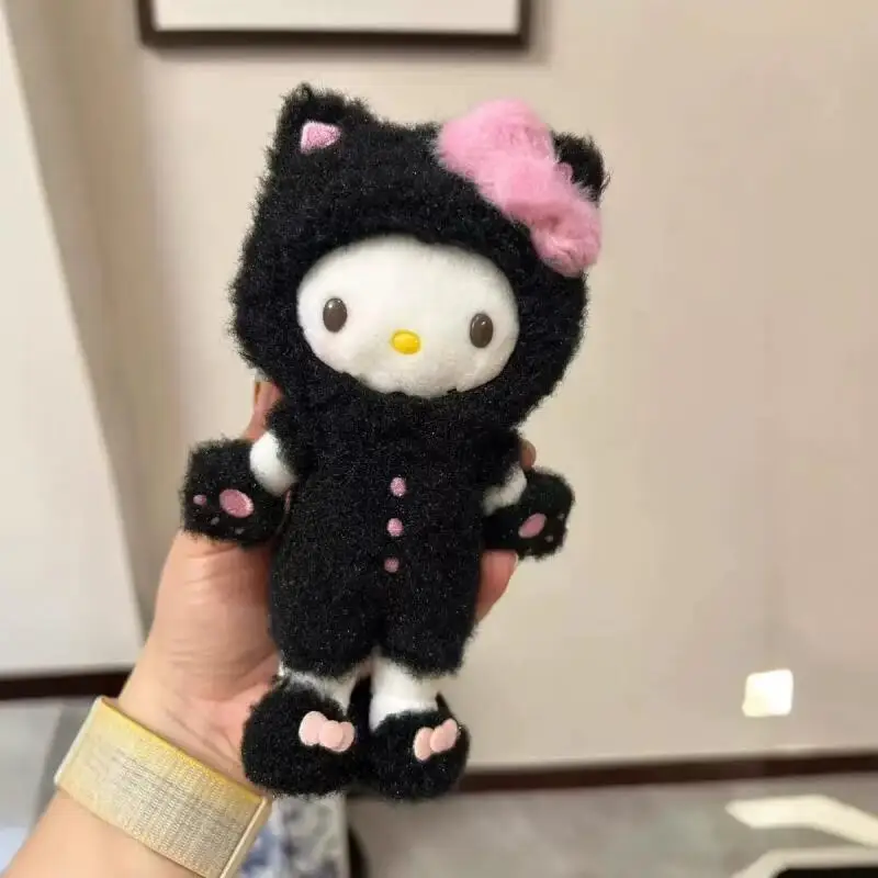 Sanrio One Day Series Hello Kitty porte-clés en peluche duration du sommeil poupée fille sac à main décoration de lit dessin animé jouets en peluche cadeau de vacances