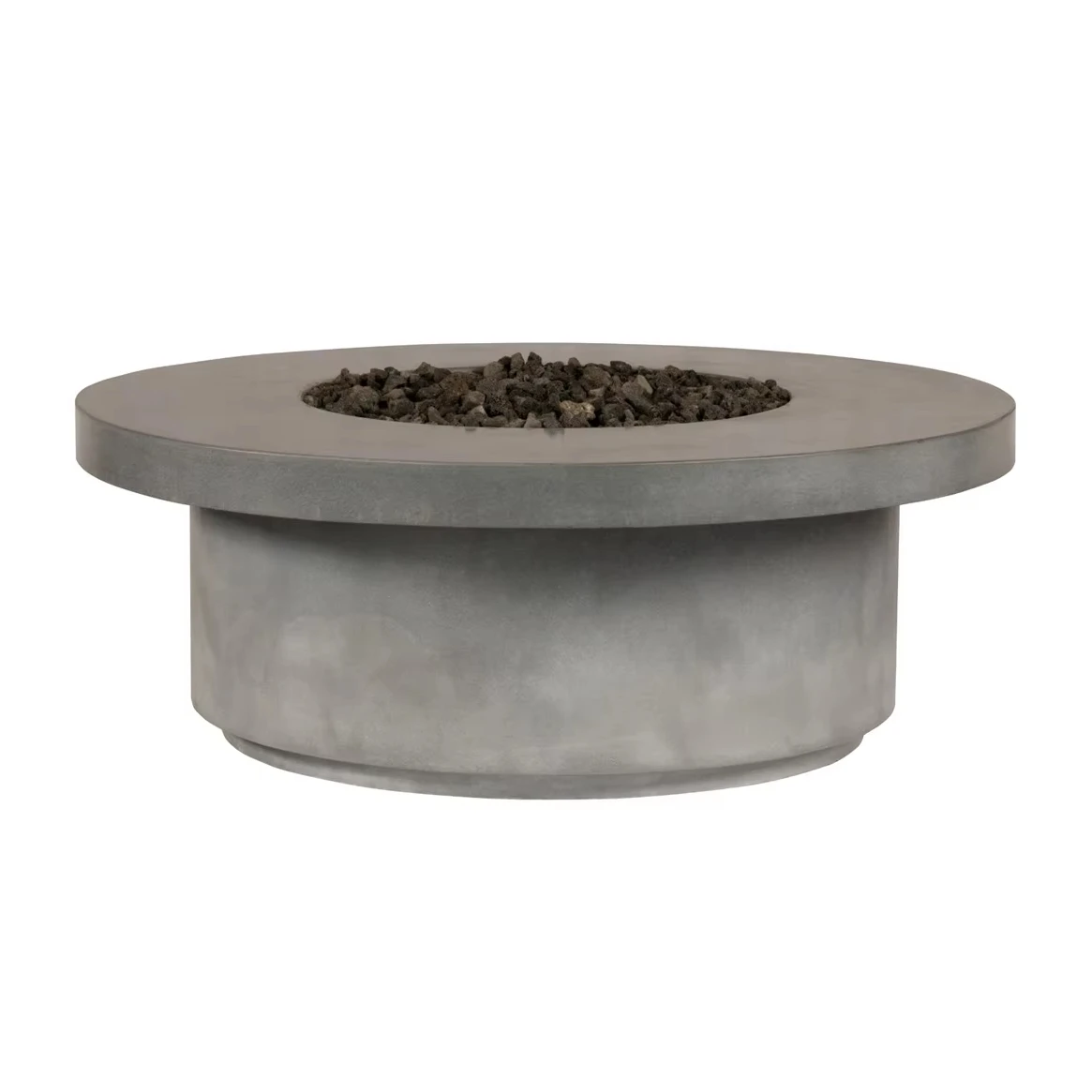 

Backyard Outdoor Fire Pit Portable Garden Round Stone Effect Concrete Fire Pit with Grate Fire Pit