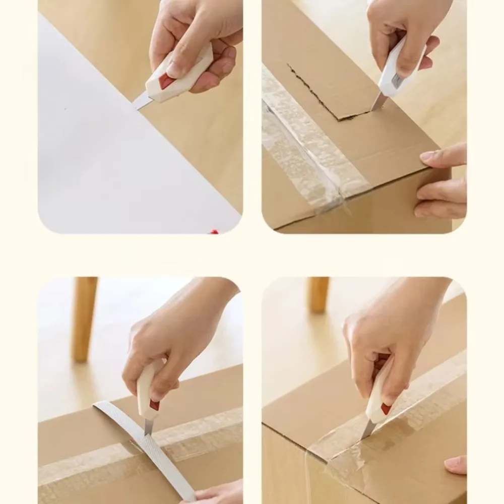 Neue Diamant Design Unbox Messer Magnetische Sicherheit Karton Box Cutter Edelstahl Klinge Runde Kopf Cutter