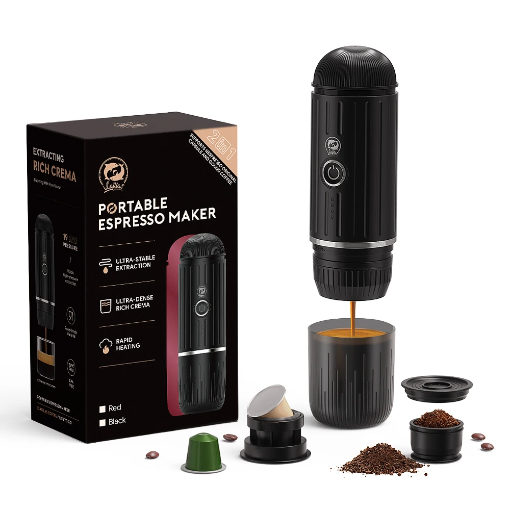 

Dropshipping Wireless Electric Portable Espresso Coffee Machine for Car & Home Camping Coffee Maker Fit Nespresso Capsule Powder