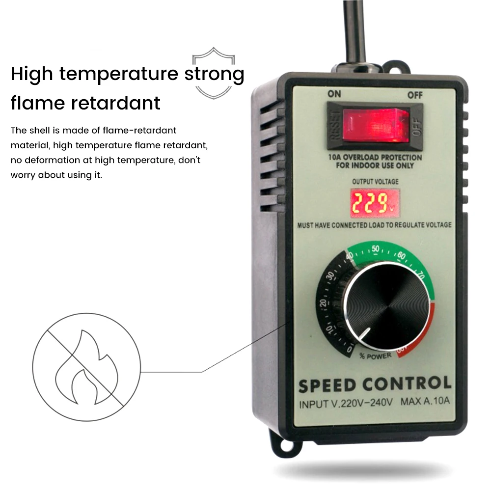 Regolatore di Velocità del motore AC Router elettrico Smerigliatrice per ventola di scarico per trapano Regolatore di tensione variabile