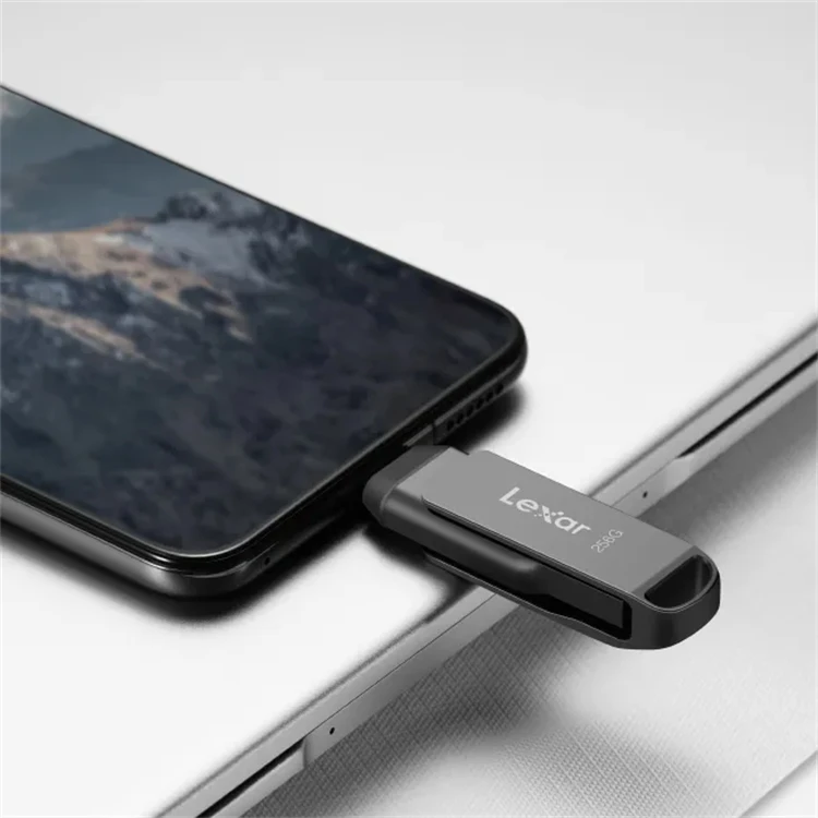 Lexar Metal Dual Pen Drive USB 3.2 i Type-C Flash Drive D400 32GB 64GB 128GB 256GB Max 130Mb/s Dysk U do iPhone 15 Xiaomi — zdjęcie produktu 6