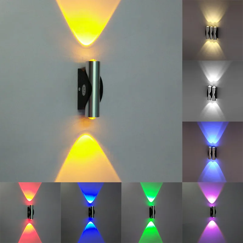 

Indoor 2W/4W/6W LED Wall Sconce Lamp Up/Down Lighting Living Room Hallway Bar Aluminum Light Fixture Disco Bedroom Aisle Hotel