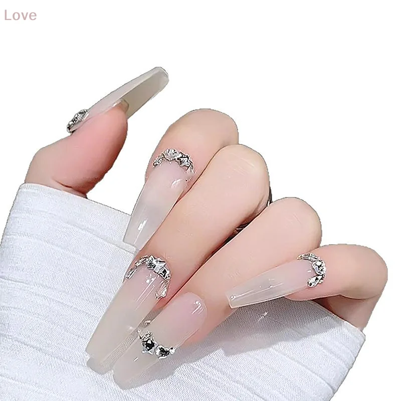 คริสตัลตกแต่งเล็บรูปทรงข้าวหลามตัดขนาดเล็ก ฐานแบน สำหรับตกแต่งเล็บแบบ 3 มิติ ให้ความสวยงามระยิบระยับ สำหรับผู้หญิง