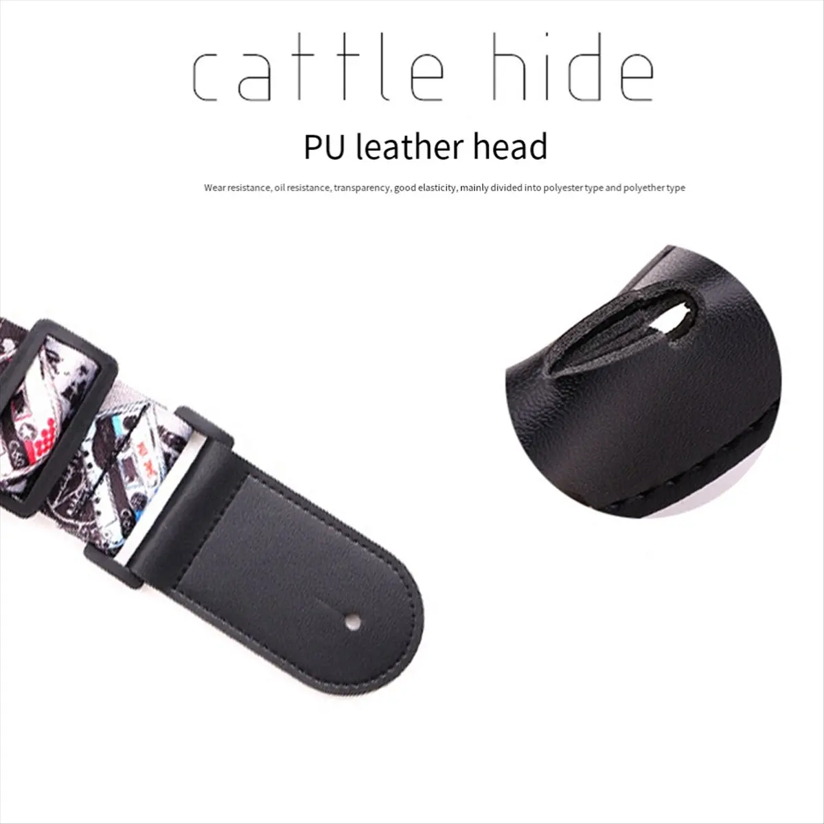 حزام جيتار ONGE، حزام قطني مطرز من قماش الجاكار، مناسب للجيتار الصوتي والكهربائي، D