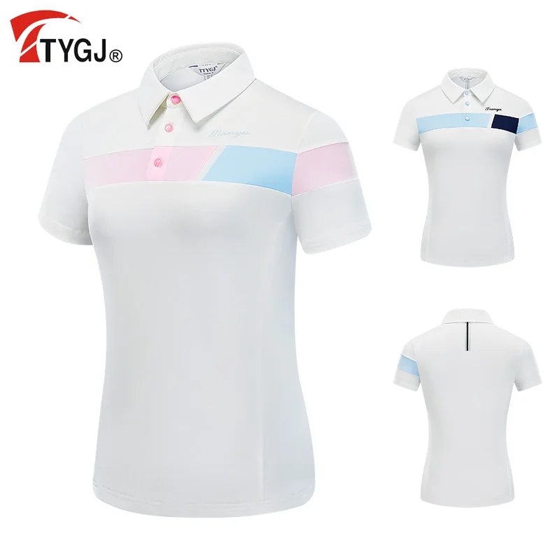 TTYGJ golf clothing female short-sleeved quick dry breathable slim sports tops