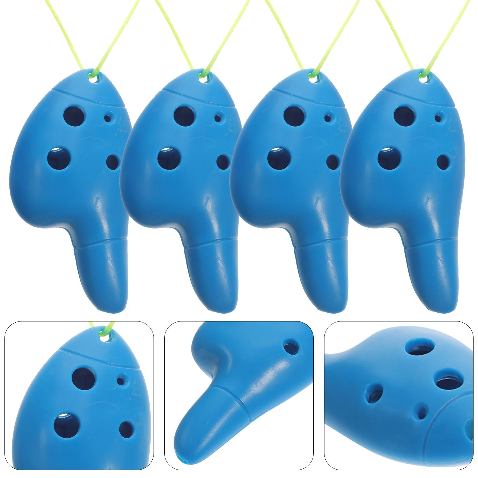 4 Pcs Kids Mini Ocarina Plastic for Beginner Practice Musical Instruments Professional 6-hole Thumb Classical