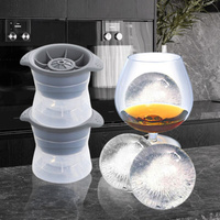 1/2pcs Bar Whiskey Round Ice Cube Maker Silicone Large Ball Shape Spherical Ice Cube Mould Machine Quick Freezer Kitchen Gadgets