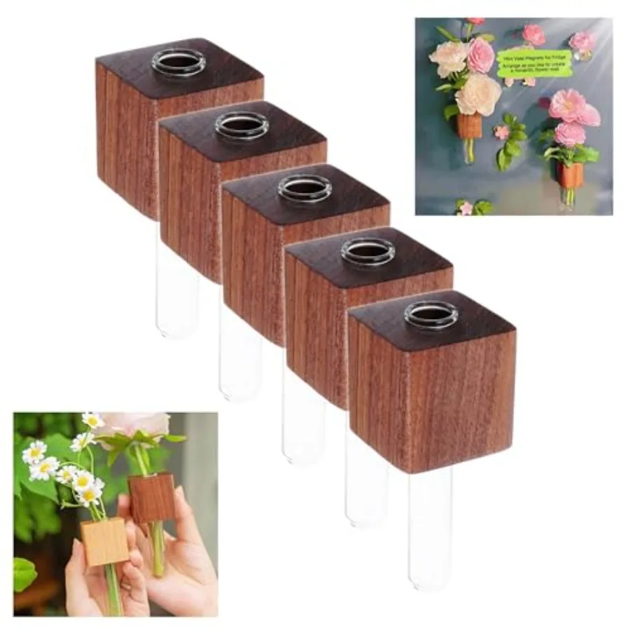 

Маленькие вазы для цветовМини-ваза Магниты для холодильника Подходят для кухни и столовой Домашний декор Офисные украшения можно адсортировать