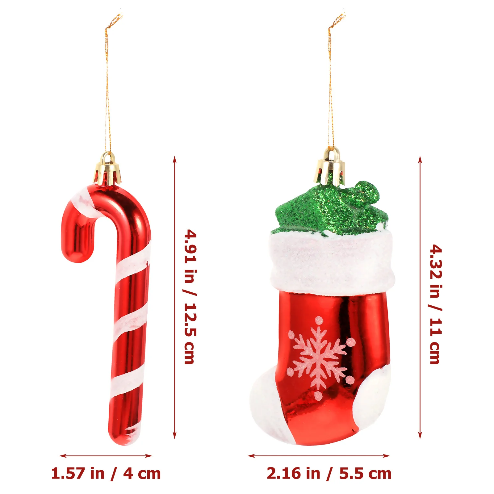 

4Pcs Christmas Tree Ornaments Xmas Hanging Pendants Holiday Decor Xmas Party Decoration Christmas Tree Decorations