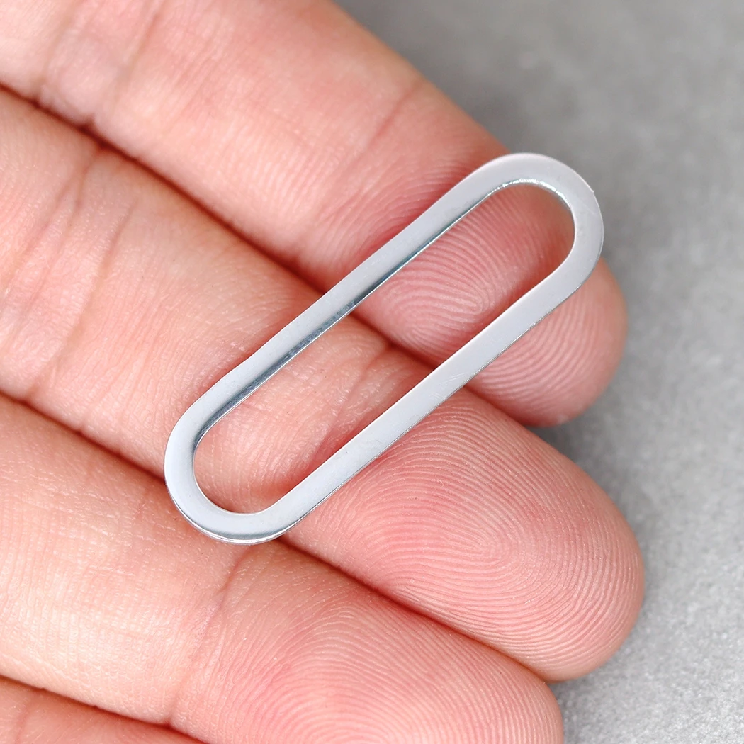 

3pcs Paperclip Charms DIY Craft Accessories Charms for Jewelry Making Earrings Bracelets Necklace Women Stainless Steel Pendant