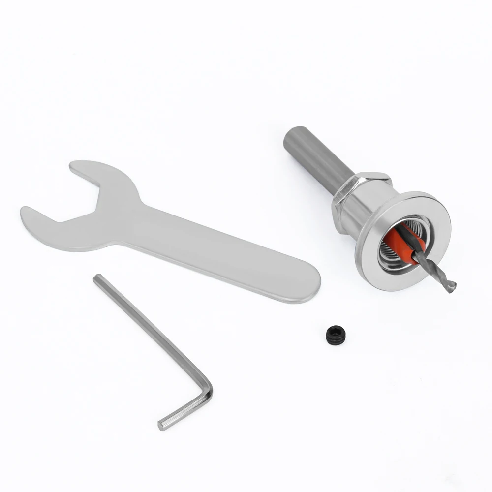 AURWOF 1 8Mm Vỏ HSS Mũi Khoan Gỗ Router Bit Bộ Dao Phay Vít Hút Remon Phá Hủy