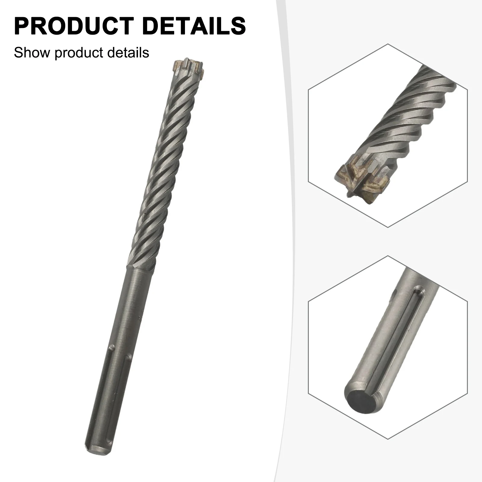 

For SDS MAX Shank Electric Hammer Drill Bit 1825 mm Suitable for Cement and Concrete Walls Brick Stone Air Vent Design