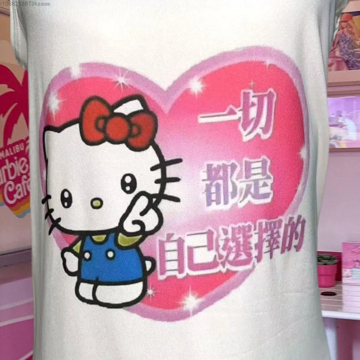 Sanrio Hello Kitty Cute Sling Dress Y2k Spicy Girl Casual Nightdress Sexy Sleeveless Pajama Suspender Women Home Sweet Nightgown