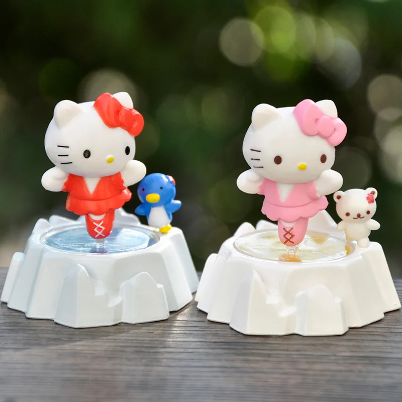 Sanrio Hello Kitty gato juguetes figuras muñeca modelo habitación creativa mesa pastel ornamento regalo Kuromi figura Anime