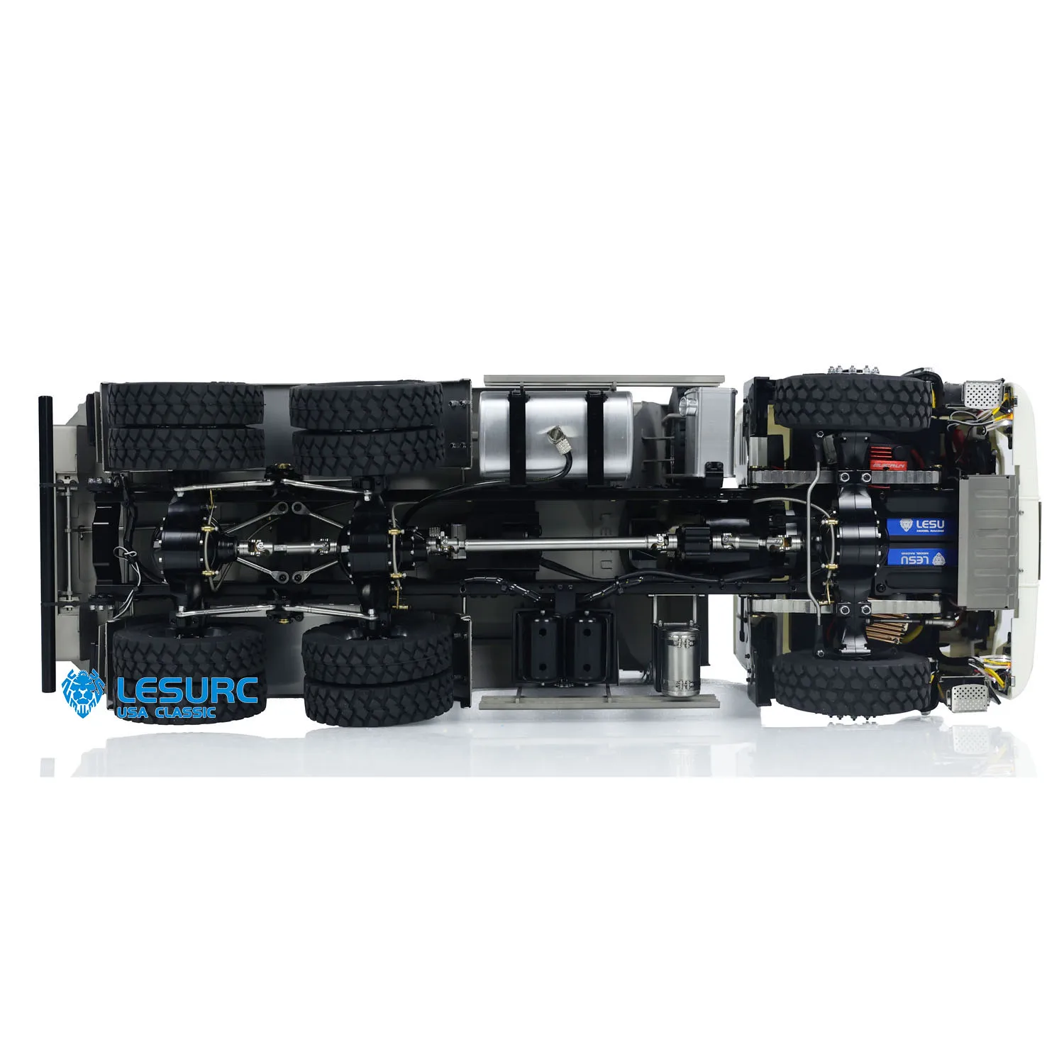 Venda lesu 1/14 tgs 6x6 hidráulico rc caminhão basculante modelo remoto bomba de cilindro luz som esc brinquedos controle remoto th02557