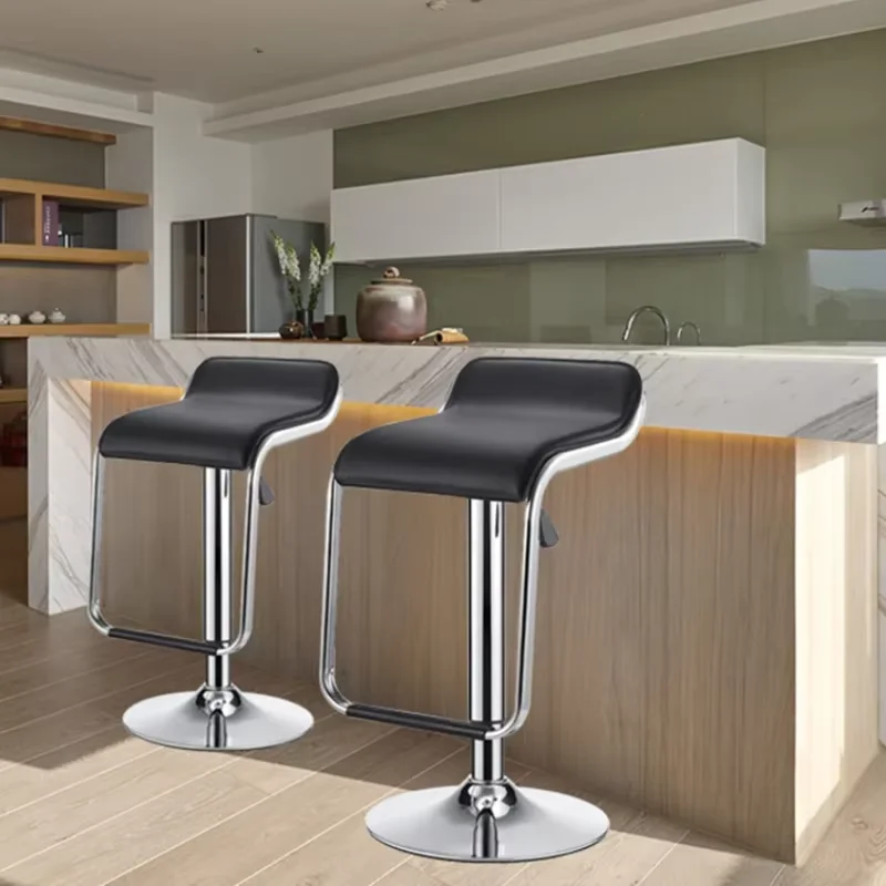 Kursi Bar Minimalis Salon, Kursi Bar Modern Berbahan Logam yang Dapat Disesuaikan, Kursi Putar Desainer yang Nyaman, Furnitur Barkrukken