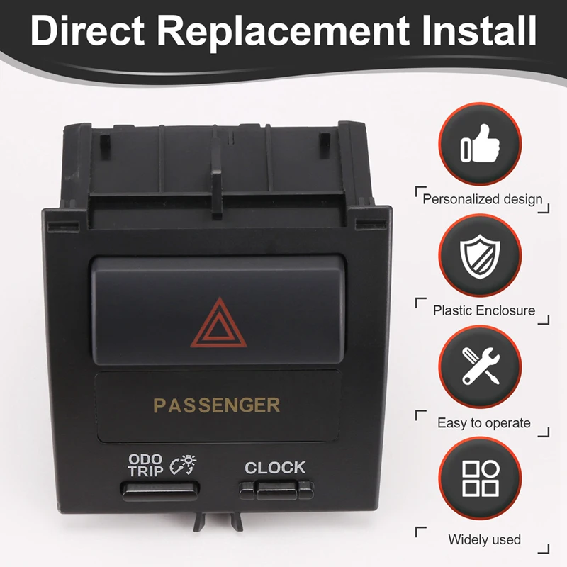 لوحة عدادات السيارة زر تبديل الطوارئ التجمع ، فلاش مزدوج ، زر ضوء تحذير لتويوتا فيوس ياريس #5