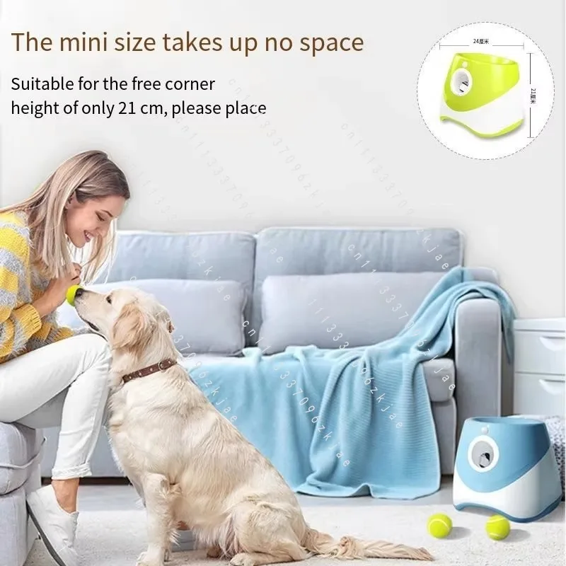 Outdoor Pet Automatic Tennis Ball Launcher Dog Training Toys Interactive Fetch Throwing Ball Machine
