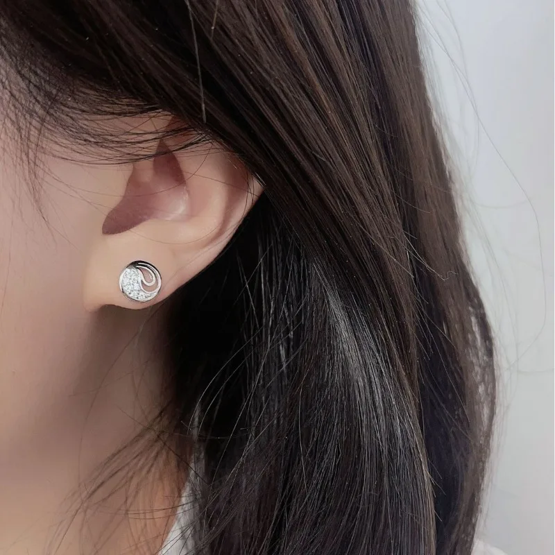 الحلي البسيطة الرجعية المرأة S925 الفضة جولة الملحقات الإبداعية العصرية الجديدة