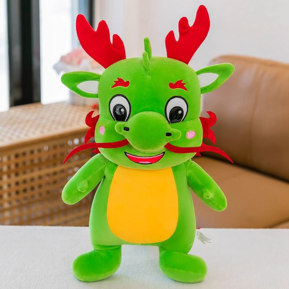 38CM Chinese Dragon Plush Toy Auspicious Zodiac In Charge Of Rain East China Sea Dragon King Kawaii Internet Celebrity Doll Gift