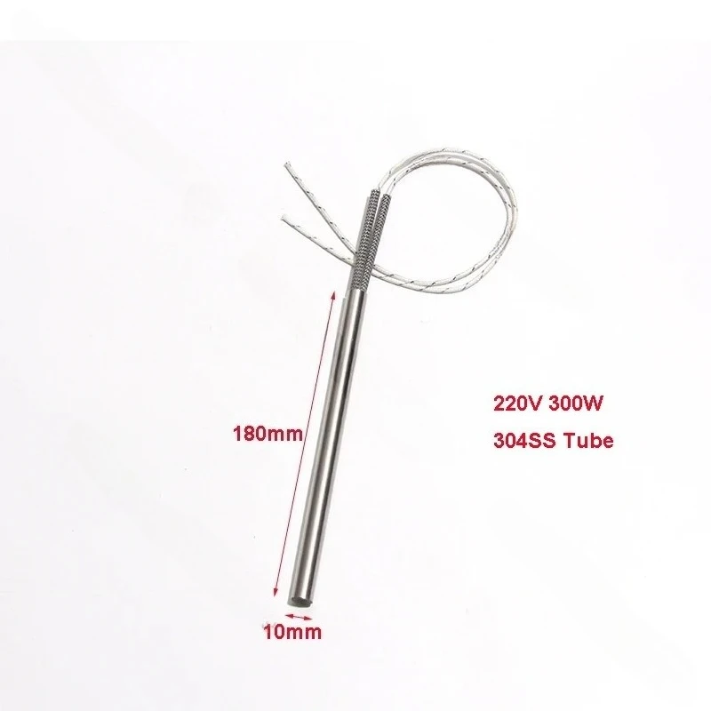 2pcs Igniter Hot Rod 220V 300W 10x100-180mm Spark Plug Ignition Pellet Heating Element Wood Pellet Stove Parts
