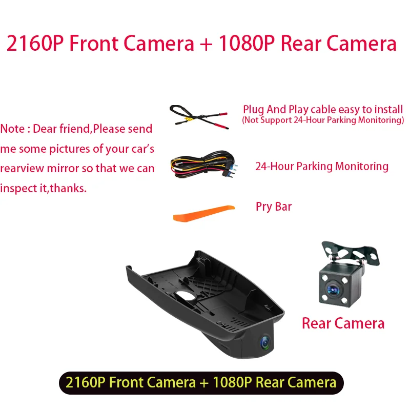 Vantagio 1K 2K 4K Plug-and-play wifi video recorder dashcam camera auto DVR voor Toyota CHR 2017 2018 2019 2020 2021 2022-2026