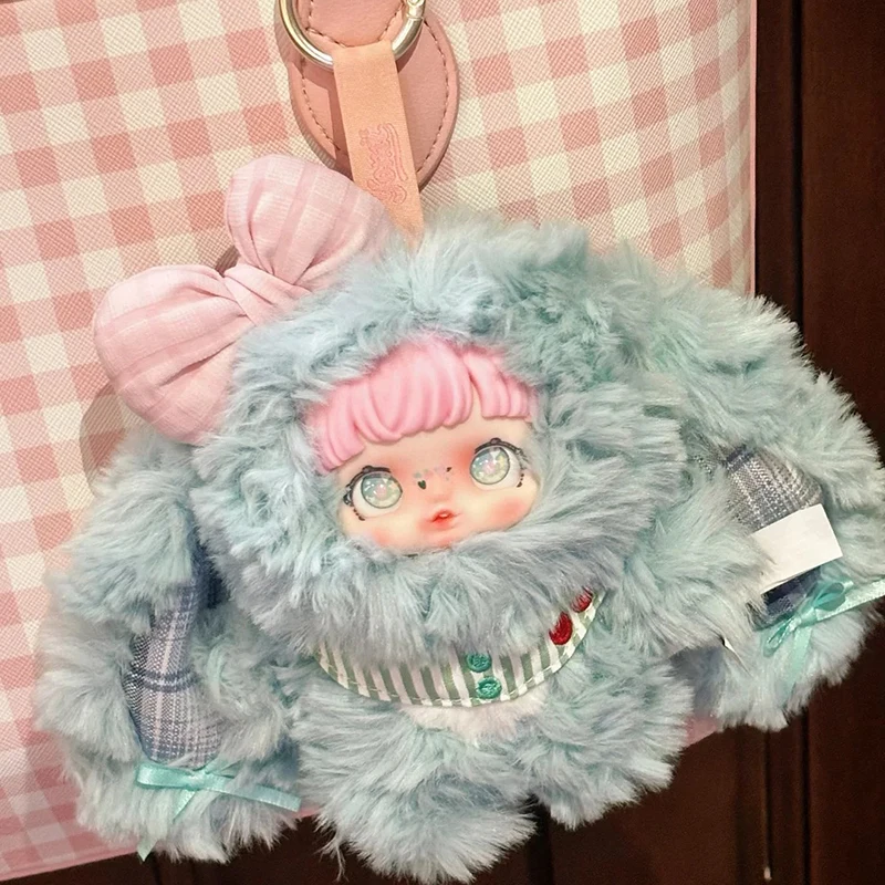Auténtico conejo de peluche Yomi, serie de parque de atracciones, caja ciega, ojos, muñeca giratoria, colgante, bolso, decoración, muñeca bonita, cumpleaños Gi