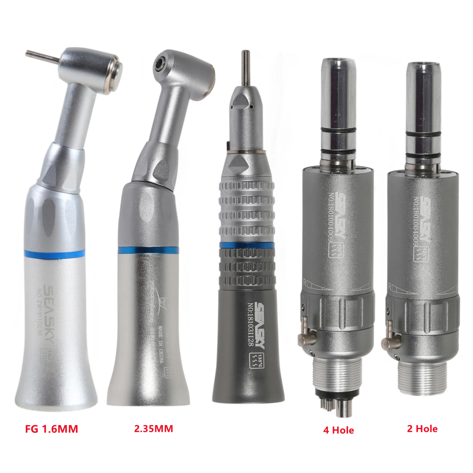 Dental Low Speed Straight Nosecone / 2/4Hole Micromotor / Contra Angle Handpiece fit FG 1.60mm/CA 2.35mm