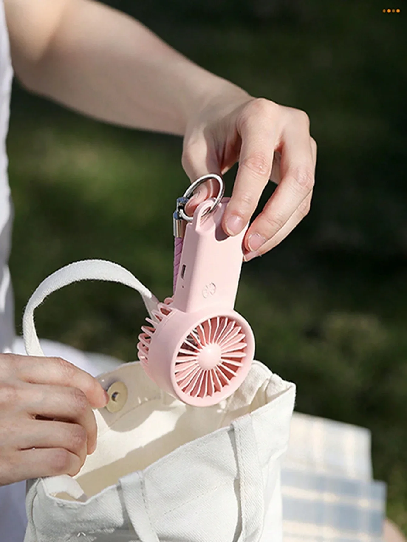 Mini Ventilador Portátil Portátil USB Recarregável, Mini Desktop Air Cooler, Refrigeração Externa, Ventilador de Ventilação, Ventilador de Mão de Viagem