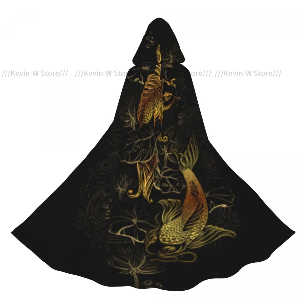 

Длинная накидка-плащ Кои Карпс и плащ с капюшоном в виде лотоса, осенние толстовки